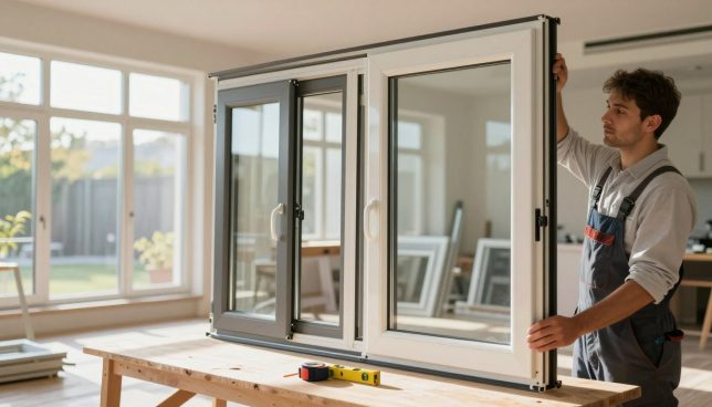 Montage von Kunststofffenstern Montage von Kunststofffenstern